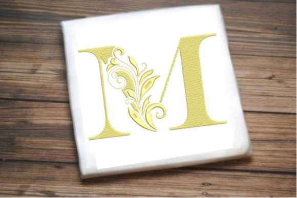Elegant Floral Alphabet Letter M