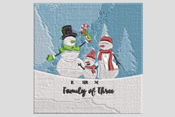 Happy Christmas with Snowman s Family