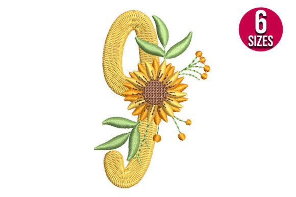 Sunflower Alphabet Number Nine